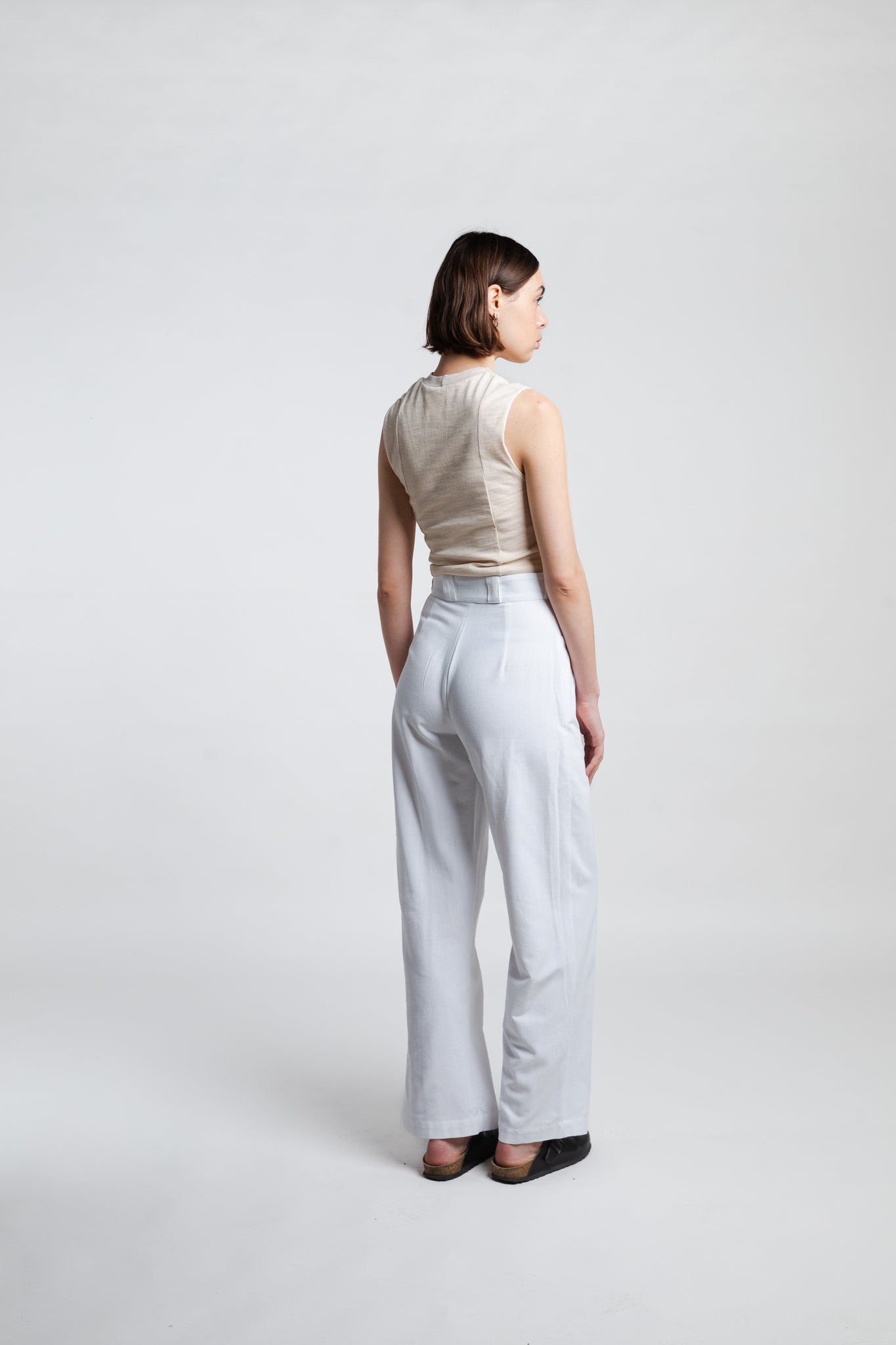 Pantalon en lin "Écume" | Blanc
