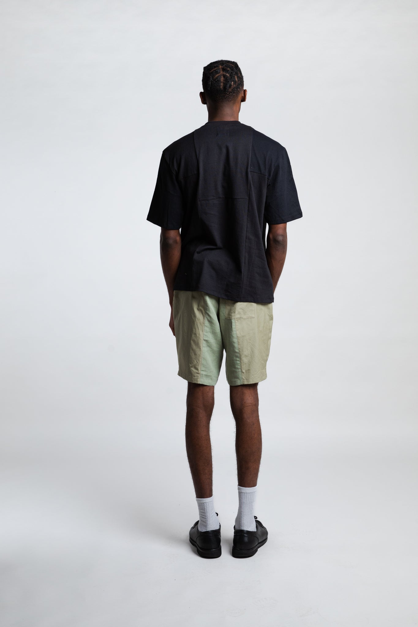 Short en coton et lin vert "Tilleul" | Vert